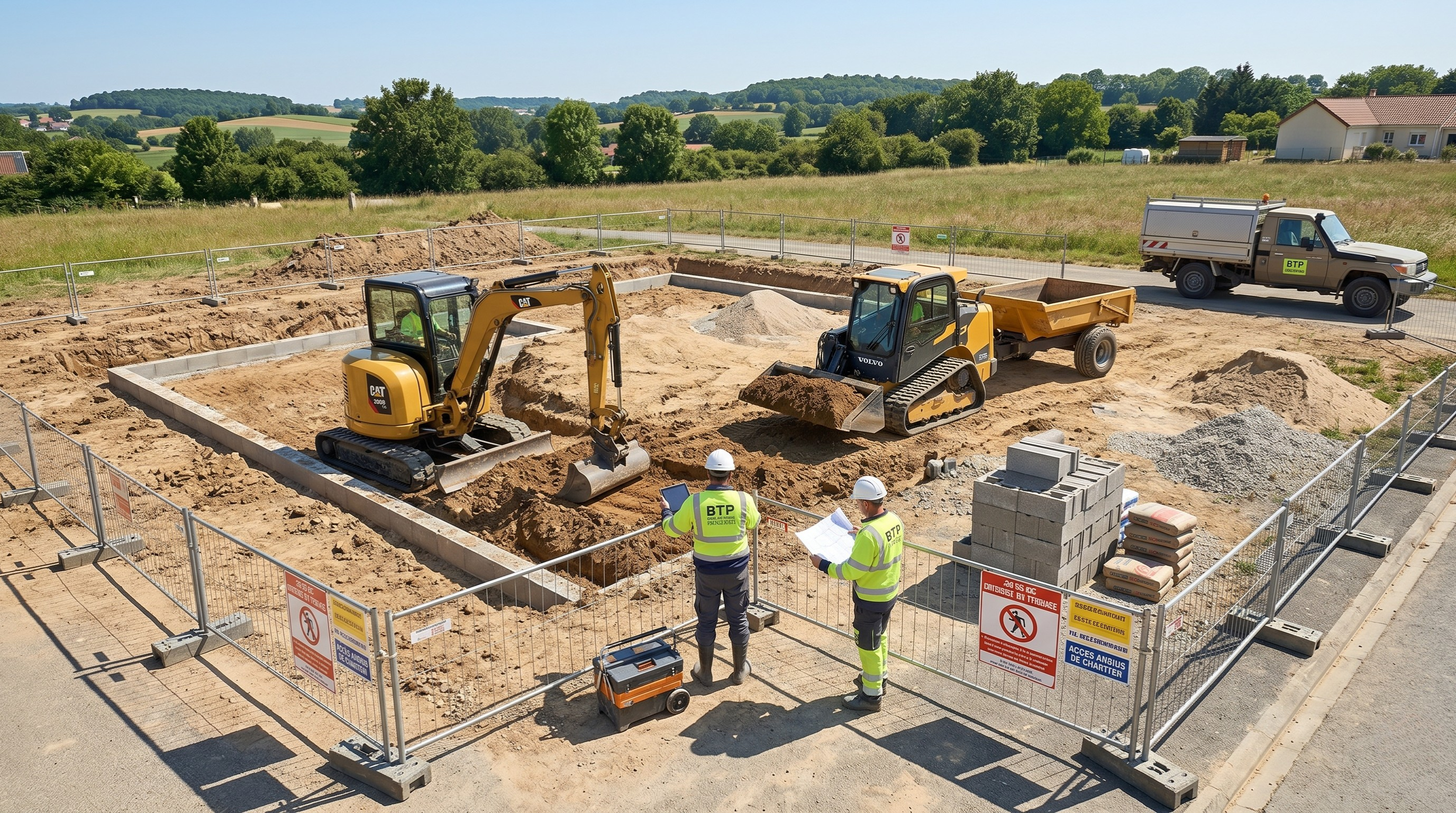 Terrassement et engin de chantier — entreprise BTP MFC dans le 13